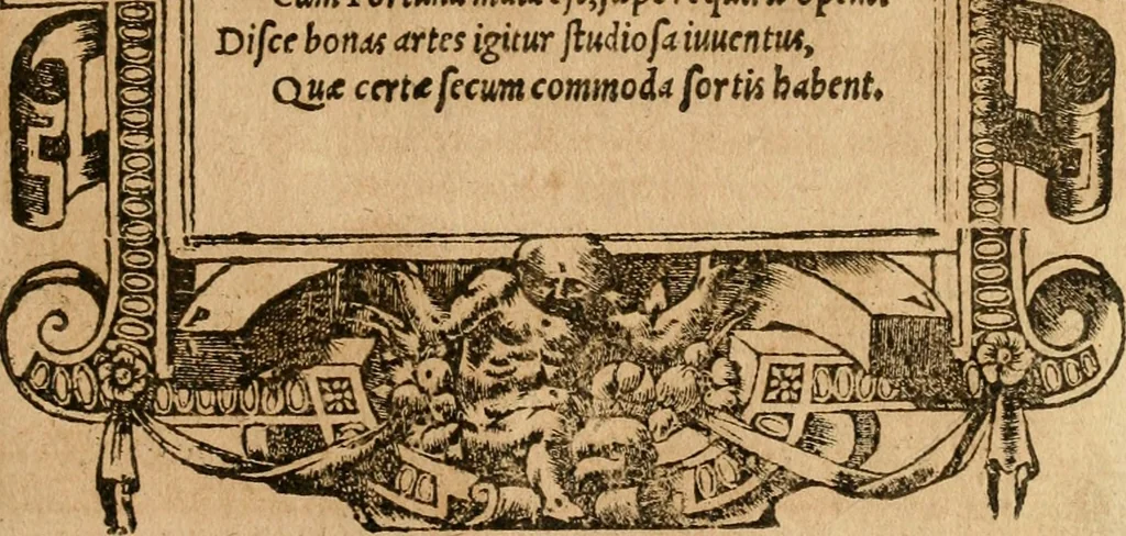 An illustration from Emblemata d'A. Alciati : denuo ab ipso autore recognita ac, quae desiderabantur, imaginibus locupletata : accesserunt noua aliquot ab autore emblemata, suis quoque eiconibus insignita, 1550, leaf 110