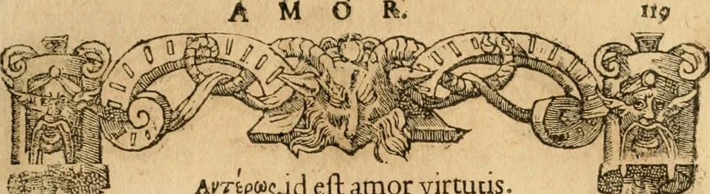 An illustration from Emblemata d'A. Alciati : denuo ab ipso autore recognita ac, quae desiderabantur, imaginibus locupletata : accesserunt noua aliquot ab autore emblemata, suis quoque eiconibus insignita, 1550, leaf 122