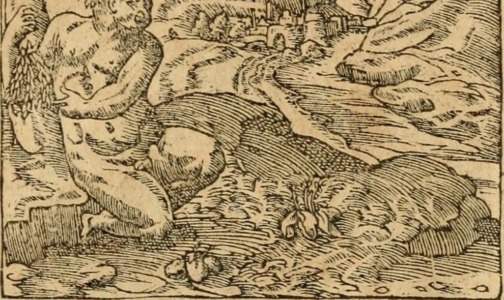 An illustration from Emblemata d'A. Alciati : denuo ab ipso autore recognita ac, quae desiderabantur, imaginibus locupletata : accesserunt noua aliquot ab autore emblemata, suis quoque eiconibus insignita, 1550, leaf 122