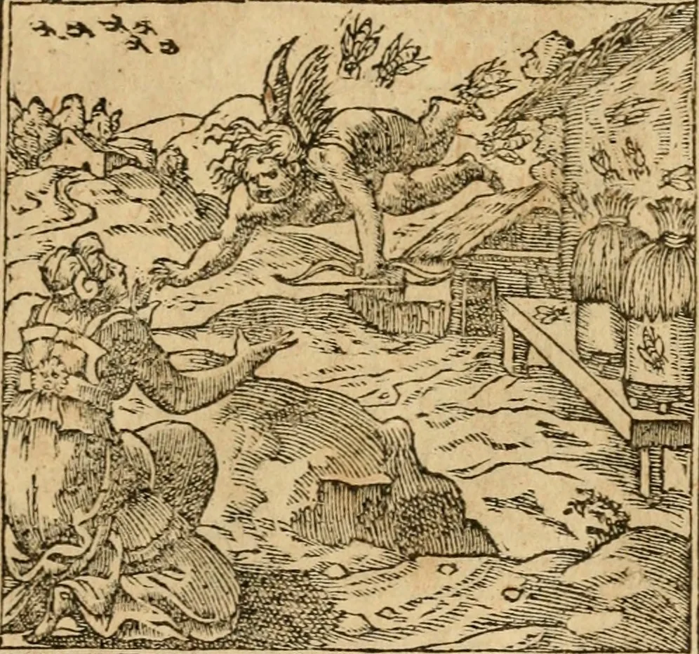 An illustration from Emblemata d'A. Alciati : denuo ab ipso autore recognita ac, quae desiderabantur, imaginibus locupletata : accesserunt noua aliquot ab autore emblemata, suis quoque eiconibus insignita, 1550, leaf 124