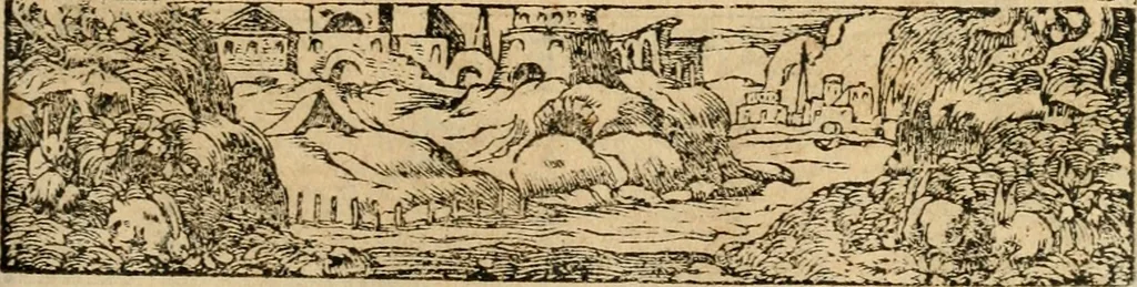 An illustration from Emblemata d'A. Alciati : denuo ab ipso autore recognita ac, quae desiderabantur, imaginibus locupletata : accesserunt noua aliquot ab autore emblemata, suis quoque eiconibus insignita, 1550, leaf 128