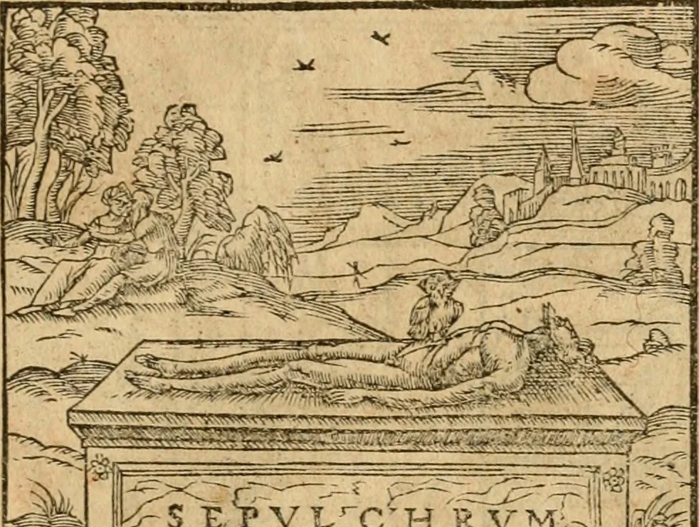 An illustration from Emblemata d'A. Alciati : denuo ab ipso autore recognita ac, quae desiderabantur, imaginibus locupletata : accesserunt noua aliquot ab autore emblemata, suis quoque eiconibus insignita, 1550, leaf 130