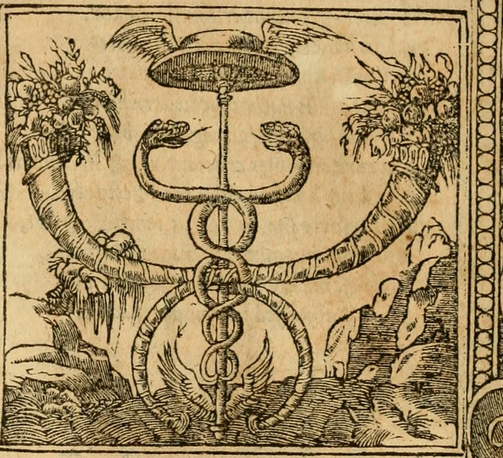 An illustration from Emblemata d'A. Alciati : denuo ab ipso autore recognita ac, quae desiderabantur, imaginibus locupletata : accesserunt noua aliquot ab autore emblemata, suis quoque eiconibus insignita, 1550, leaf 133
