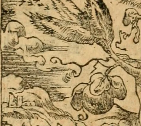 An illustration from Emblemata d'A. Alciati : denuo ab ipso autore recognita ac, quae desiderabantur, imaginibus locupletata : accesserunt noua aliquot ab autore emblemata, suis quoque eiconibus insignita, 1550, leaf 139