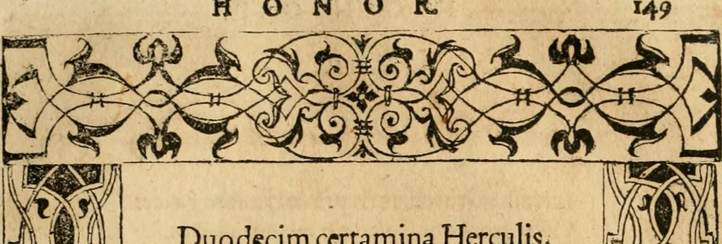 An illustration from Emblemata d'A. Alciati : denuo ab ipso autore recognita ac, quae desiderabantur, imaginibus locupletata : accesserunt noua aliquot ab autore emblemata, suis quoque eiconibus insignita, 1550, leaf 152