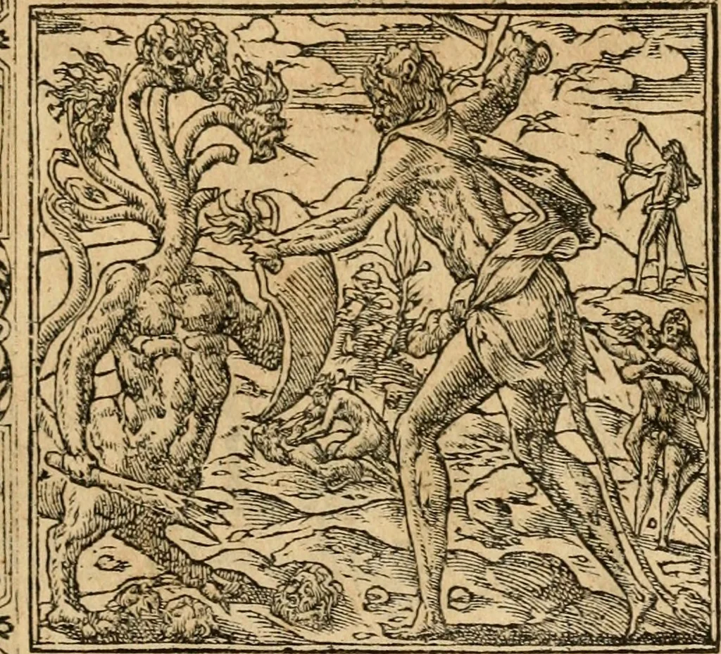 An illustration from Emblemata d'A. Alciati : denuo ab ipso autore recognita ac, quae desiderabantur, imaginibus locupletata : accesserunt noua aliquot ab autore emblemata, suis quoque eiconibus insignita, 1550, leaf 152