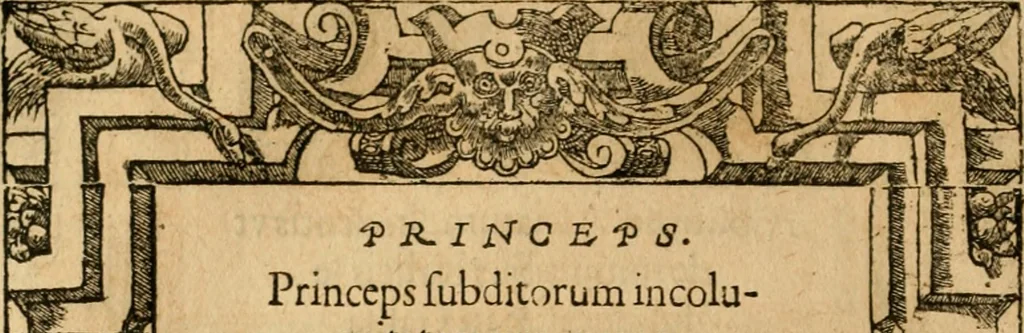 An illustration from Emblemata d'A. Alciati : denuo ab ipso autore recognita ac, quae desiderabantur, imaginibus locupletata : accesserunt noua aliquot ab autore emblemata, suis quoque eiconibus insignita, 1550, leaf 159