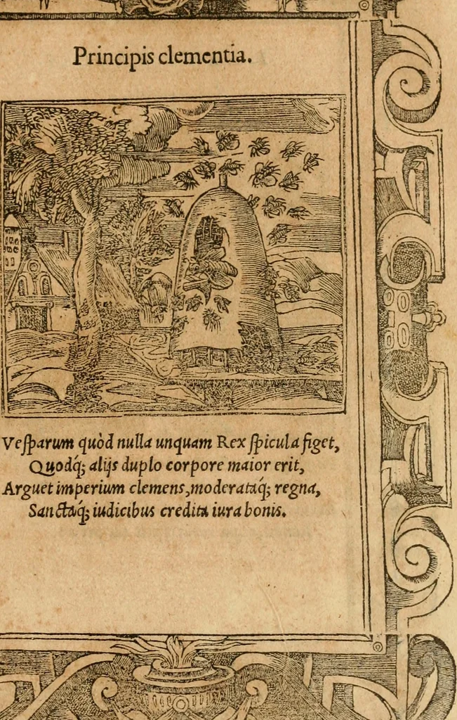 An illustration from Emblemata d'A. Alciati : denuo ab ipso autore recognita ac, quae desiderabantur, imaginibus locupletata : accesserunt noua aliquot ab autore emblemata, suis quoque eiconibus insignita, 1550, leaf 164