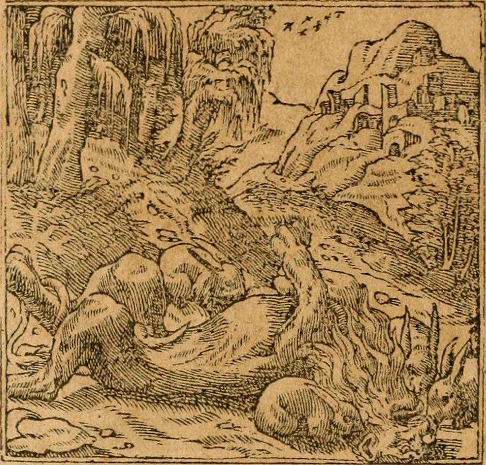 An illustration from Emblemata d'A. Alciati : denuo ab ipso autore recognita ac, quae desiderabantur, imaginibus locupletata : accesserunt noua aliquot ab autore emblemata, suis quoque eiconibus insignita, 1550, leaf 169
