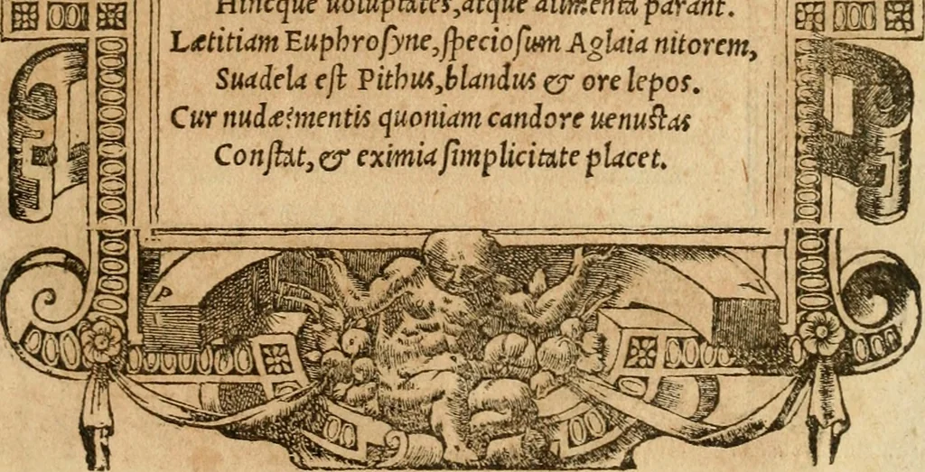 An illustration from Emblemata d'A. Alciati : denuo ab ipso autore recognita ac, quae desiderabantur, imaginibus locupletata : accesserunt noua aliquot ab autore emblemata, suis quoque eiconibus insignita, 1550, leaf 178