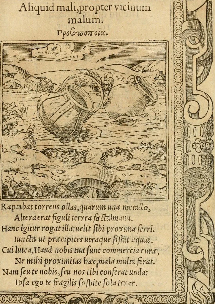 An illustration from Emblemata d'A. Alciati : denuo ab ipso autore recognita ac, quae desiderabantur, imaginibus locupletata : accesserunt noua aliquot ab autore emblemata, suis quoque eiconibus insignita, 1550, leaf 180