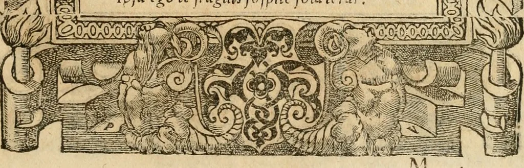 An illustration from Emblemata d'A. Alciati : denuo ab ipso autore recognita ac, quae desiderabantur, imaginibus locupletata : accesserunt noua aliquot ab autore emblemata, suis quoque eiconibus insignita, 1550, leaf 180