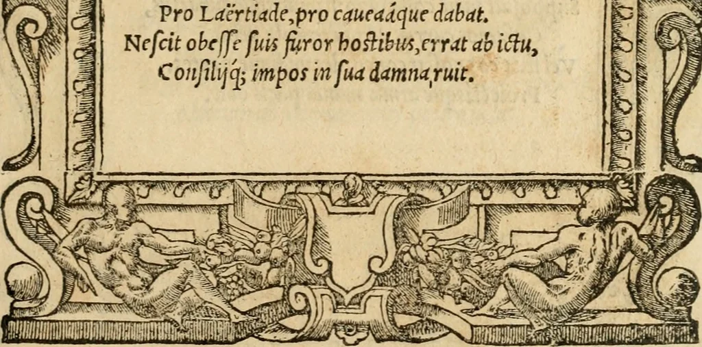 An illustration from Emblemata d'A. Alciati : denuo ab ipso autore recognita ac, quae desiderabantur, imaginibus locupletata : accesserunt noua aliquot ab autore emblemata, suis quoque eiconibus insignita, 1550, leaf 194