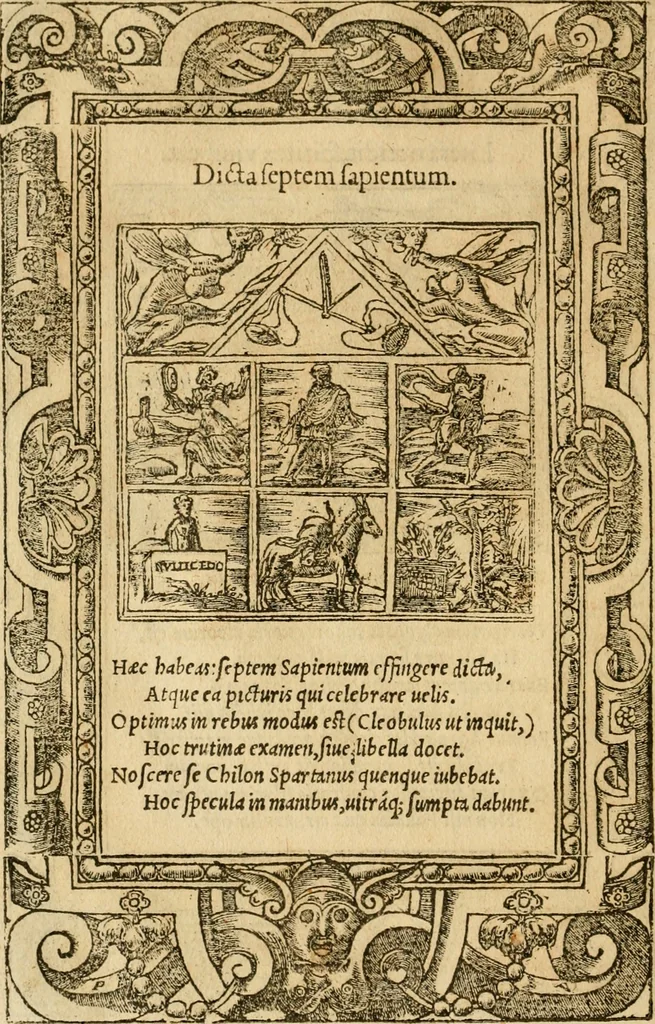 An illustration from Emblemata d'A. Alciati : denuo ab ipso autore recognita ac, quae desiderabantur, imaginibus locupletata : accesserunt noua aliquot ab autore emblemata, suis quoque eiconibus insignita, 1550, leaf 203