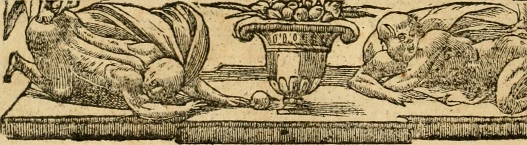 An illustration from Emblemata d'A. Alciati : denuo ab ipso autore recognita ac, quae desiderabantur, imaginibus locupletata : accesserunt noua aliquot ab autore emblemata, suis quoque eiconibus insignita, 1550, leaf 209
