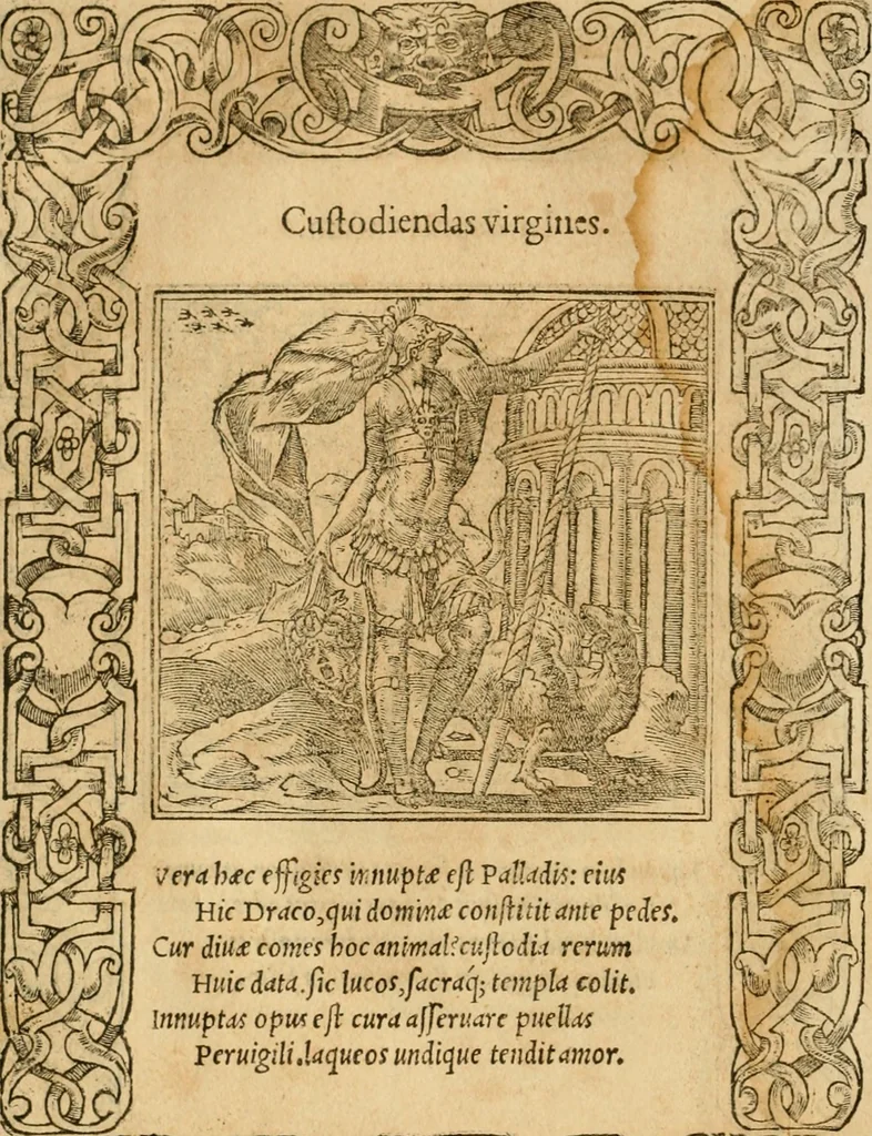 An illustration from Emblemata d'A. Alciati : denuo ab ipso autore recognita ac, quae desiderabantur, imaginibus locupletata : accesserunt noua aliquot ab autore emblemata, suis quoque eiconibus insignita, 1550, leaf 31