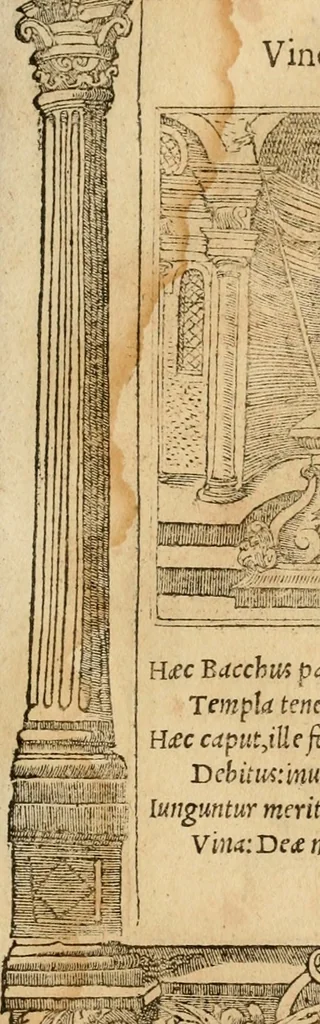 An illustration from Emblemata d'A. Alciati : denuo ab ipso autore recognita ac, quae desiderabantur, imaginibus locupletata : accesserunt noua aliquot ab autore emblemata, suis quoque eiconibus insignita, 1550, leaf 32