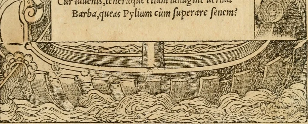 An illustration from Emblemata d'A. Alciati : denuo ab ipso autore recognita ac, quae desiderabantur, imaginibus locupletata : accesserunt noua aliquot ab autore emblemata, suis quoque eiconibus insignita, 1550, leaf 34