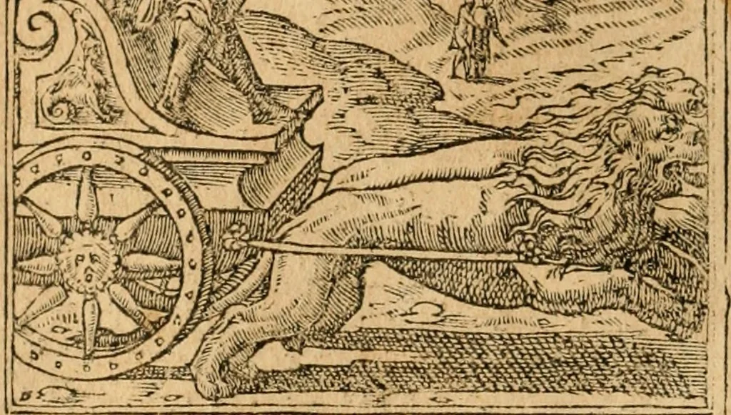An illustration from Emblemata d'A. Alciati : denuo ab ipso autore recognita ac, quae desiderabantur, imaginibus locupletata : accesserunt noua aliquot ab autore emblemata, suis quoque eiconibus insignita, 1550, leaf 39