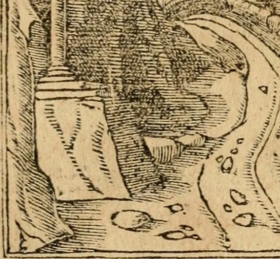 An illustration from Emblemata d'A. Alciati : denuo ab ipso autore recognita ac, quae desiderabantur, imaginibus locupletata : accesserunt noua aliquot ab autore emblemata, suis quoque eiconibus insignita, 1550, leaf 40