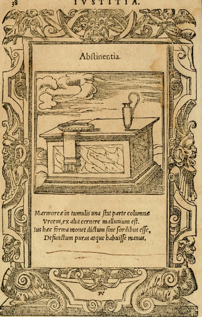 An illustration from Emblemata d'A. Alciati : denuo ab ipso autore recognita ac, quae desiderabantur, imaginibus locupletata : accesserunt noua aliquot ab autore emblemata, suis quoque eiconibus insignita, 1550, leaf 41