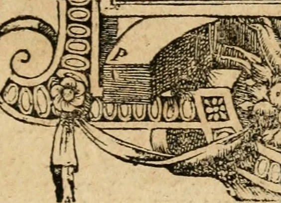 An illustration from Emblemata d'A. Alciati : denuo ab ipso autore recognita ac, quae desiderabantur, imaginibus locupletata : accesserunt noua aliquot ab autore emblemata, suis quoque eiconibus insignita, 1550, leaf 42