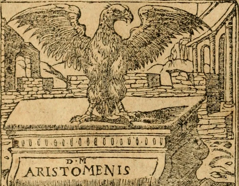 An illustration from Emblemata d'A. Alciati : denuo ab ipso autore recognita ac, quae desiderabantur, imaginibus locupletata : accesserunt noua aliquot ab autore emblemata, suis quoque eiconibus insignita, 1550, leaf 43