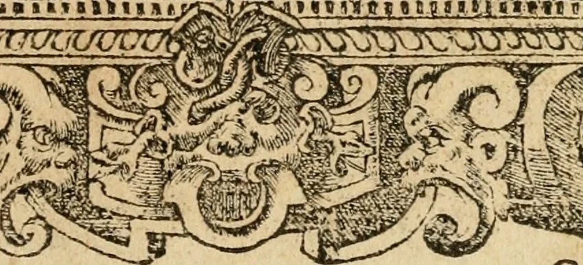 An illustration from Emblemata d'A. Alciati : denuo ab ipso autore recognita ac, quae desiderabantur, imaginibus locupletata : accesserunt noua aliquot ab autore emblemata, suis quoque eiconibus insignita, 1550, leaf 44