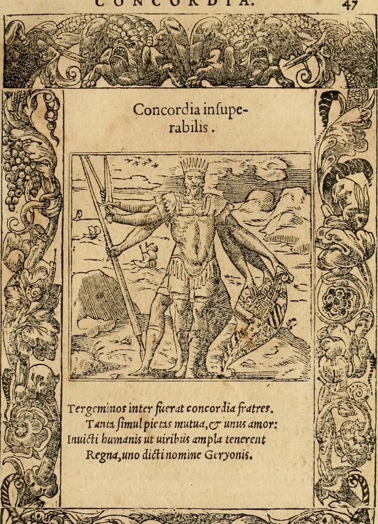 An illustration from Emblemata d'A. Alciati : denuo ab ipso autore recognita ac, quae desiderabantur, imaginibus locupletata : accesserunt noua aliquot ab autore emblemata, suis quoque eiconibus insignita, 1550, leaf 50