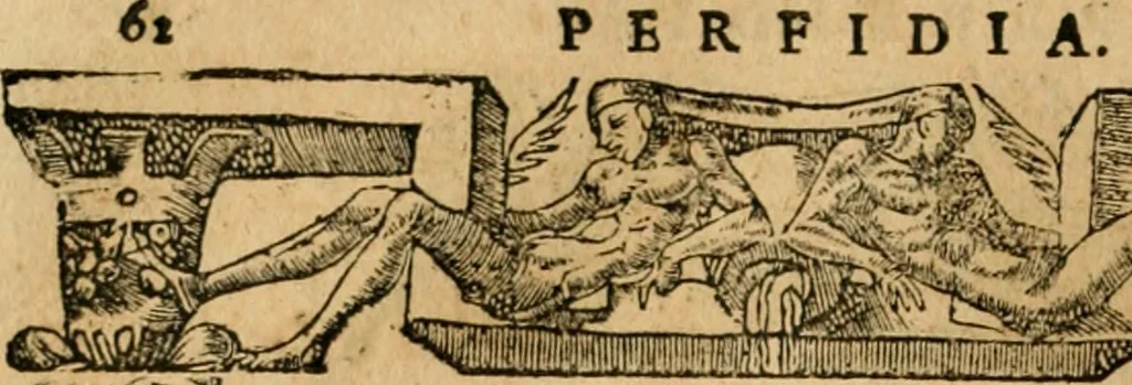 An illustration from Emblemata d'A. Alciati : denuo ab ipso autore recognita ac, quae desiderabantur, imaginibus locupletata : accesserunt noua aliquot ab autore emblemata, suis quoque eiconibus insignita, 1550, leaf 65