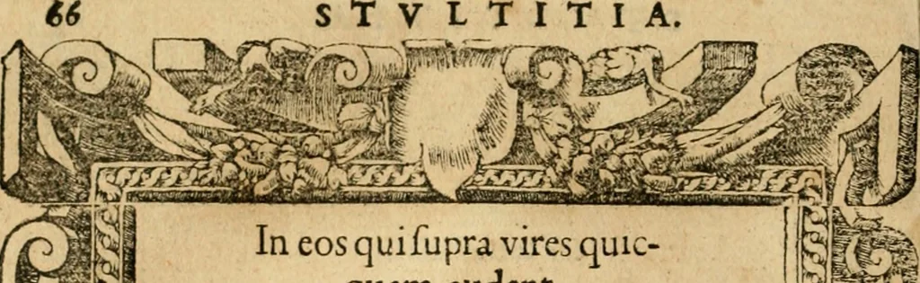 An illustration from Emblemata d'A. Alciati : denuo ab ipso autore recognita ac, quae desiderabantur, imaginibus locupletata : accesserunt noua aliquot ab autore emblemata, suis quoque eiconibus insignita, 1550, leaf 69