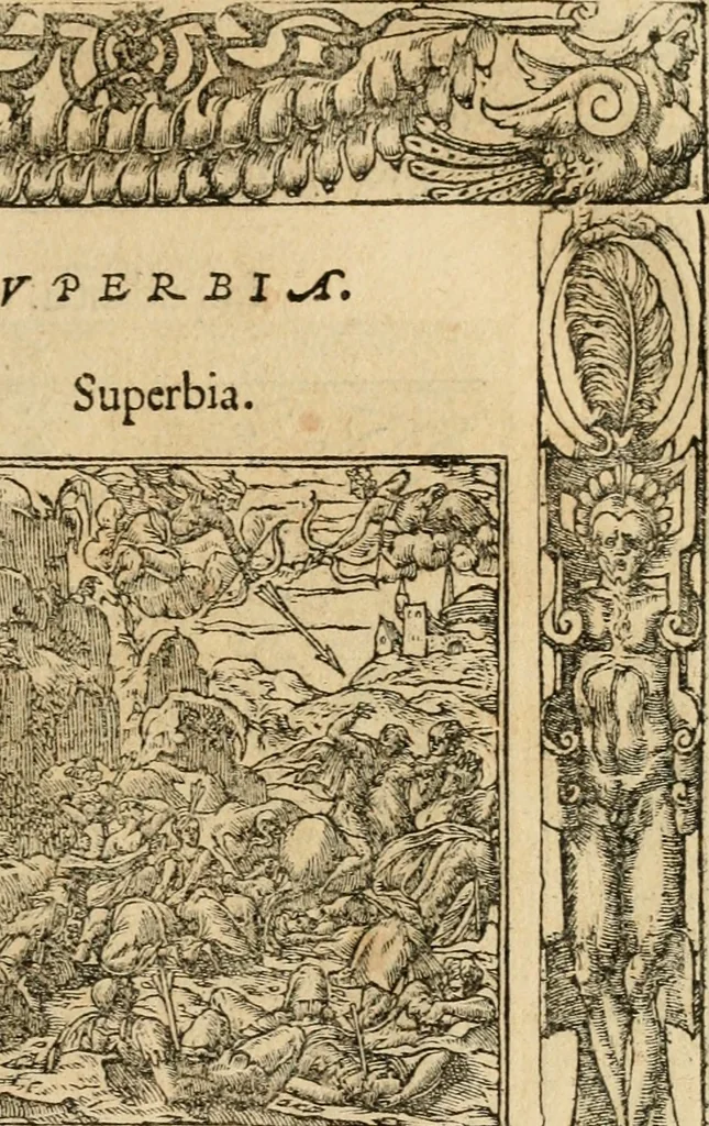 An illustration from Emblemata d'A. Alciati : denuo ab ipso autore recognita ac, quae desiderabantur, imaginibus locupletata : accesserunt noua aliquot ab autore emblemata, suis quoque eiconibus insignita, 1550, leaf 78