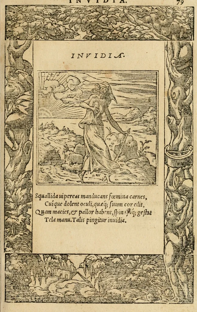 An illustration from Emblemata d'A. Alciati : denuo ab ipso autore recognita ac, quae desiderabantur, imaginibus locupletata : accesserunt noua aliquot ab autore emblemata, suis quoque eiconibus insignita, 1550, leaf 82