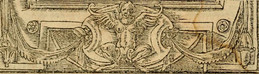 An illustration from Emblemata d'A. Alciati : denuo ab ipso autore recognita ac, quae desiderabantur, imaginibus locupletata : accesserunt noua aliquot ab autore emblemata, suis quoque eiconibus insignita, 1550, leaf 9