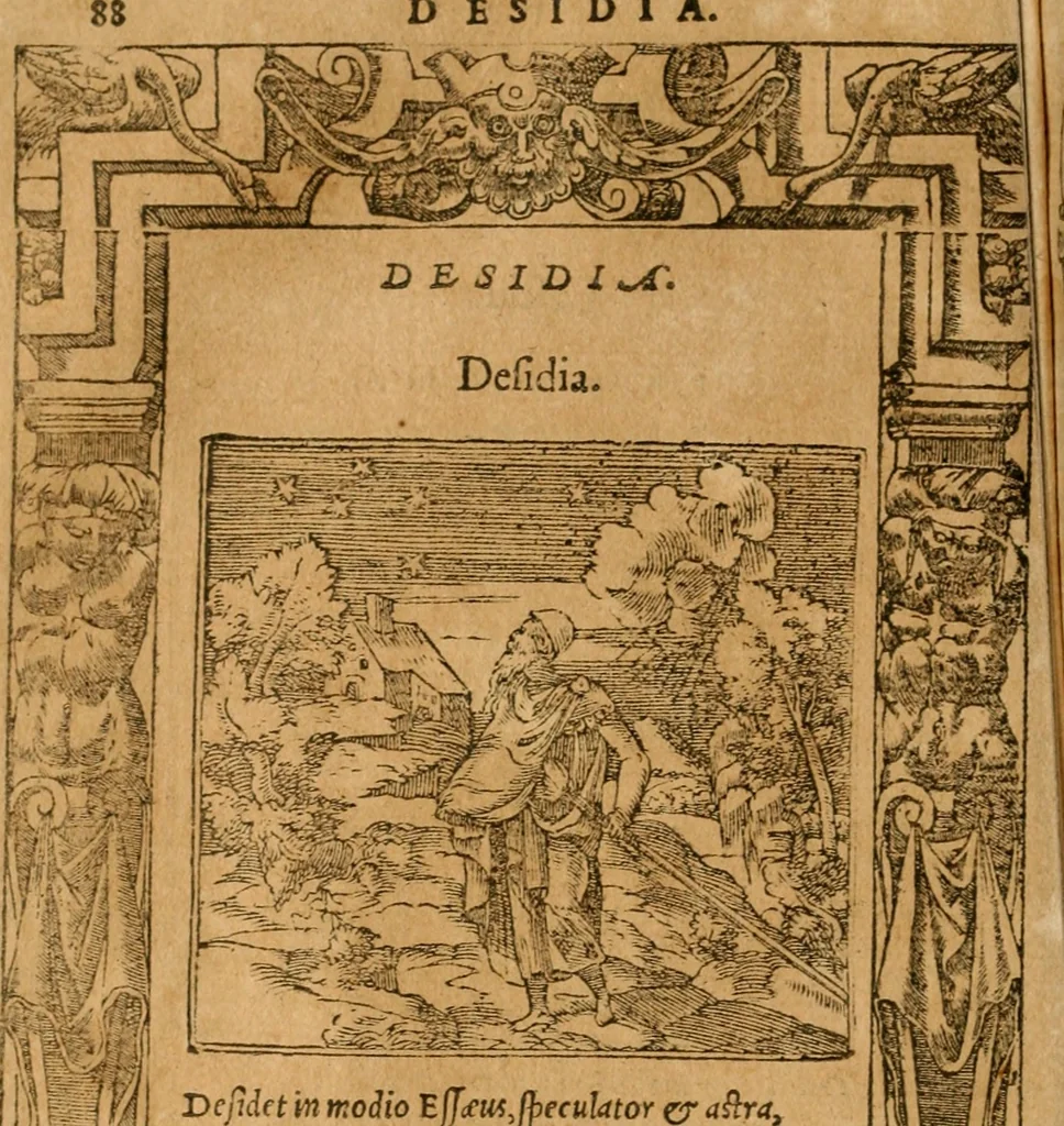 An illustration from Emblemata d'A. Alciati : denuo ab ipso autore recognita ac, quae desiderabantur, imaginibus locupletata : accesserunt noua aliquot ab autore emblemata, suis quoque eiconibus insignita, 1550, leaf 91