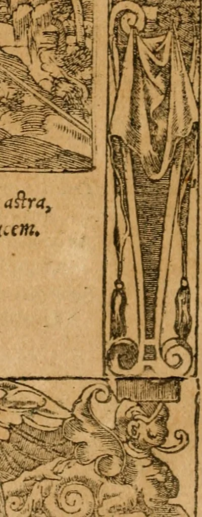 An illustration from Emblemata d'A. Alciati : denuo ab ipso autore recognita ac, quae desiderabantur, imaginibus locupletata : accesserunt noua aliquot ab autore emblemata, suis quoque eiconibus insignita, 1550, leaf 91