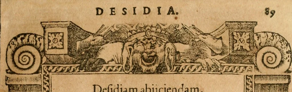 An illustration from Emblemata d'A. Alciati : denuo ab ipso autore recognita ac, quae desiderabantur, imaginibus locupletata : accesserunt noua aliquot ab autore emblemata, suis quoque eiconibus insignita, 1550, leaf 92