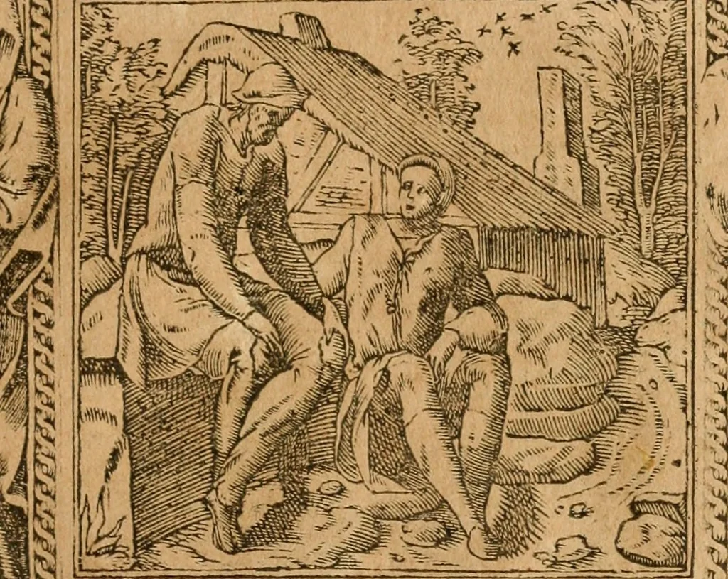 An illustration from Emblemata d'A. Alciati : denuo ab ipso autore recognita ac, quae desiderabantur, imaginibus locupletata : accesserunt noua aliquot ab autore emblemata, suis quoque eiconibus insignita, 1550, leaf 92