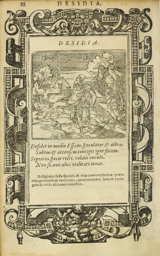 An illustration from Emblemata D. A. Alciati : denuo ab ipso autore recognita, ac, quae desiderabantur, imaginibus locupletata, 1551, leaf 168