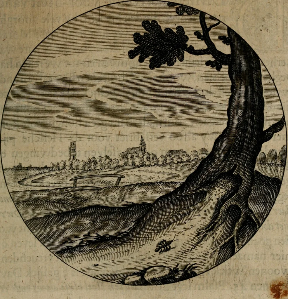 An illustration from Emblemata, Emblemes chrestienes, et morales. Sinne-beelden streckende tot Christelicke bedenckinghe ende leere der zedicheyt, 1625, leaf 100