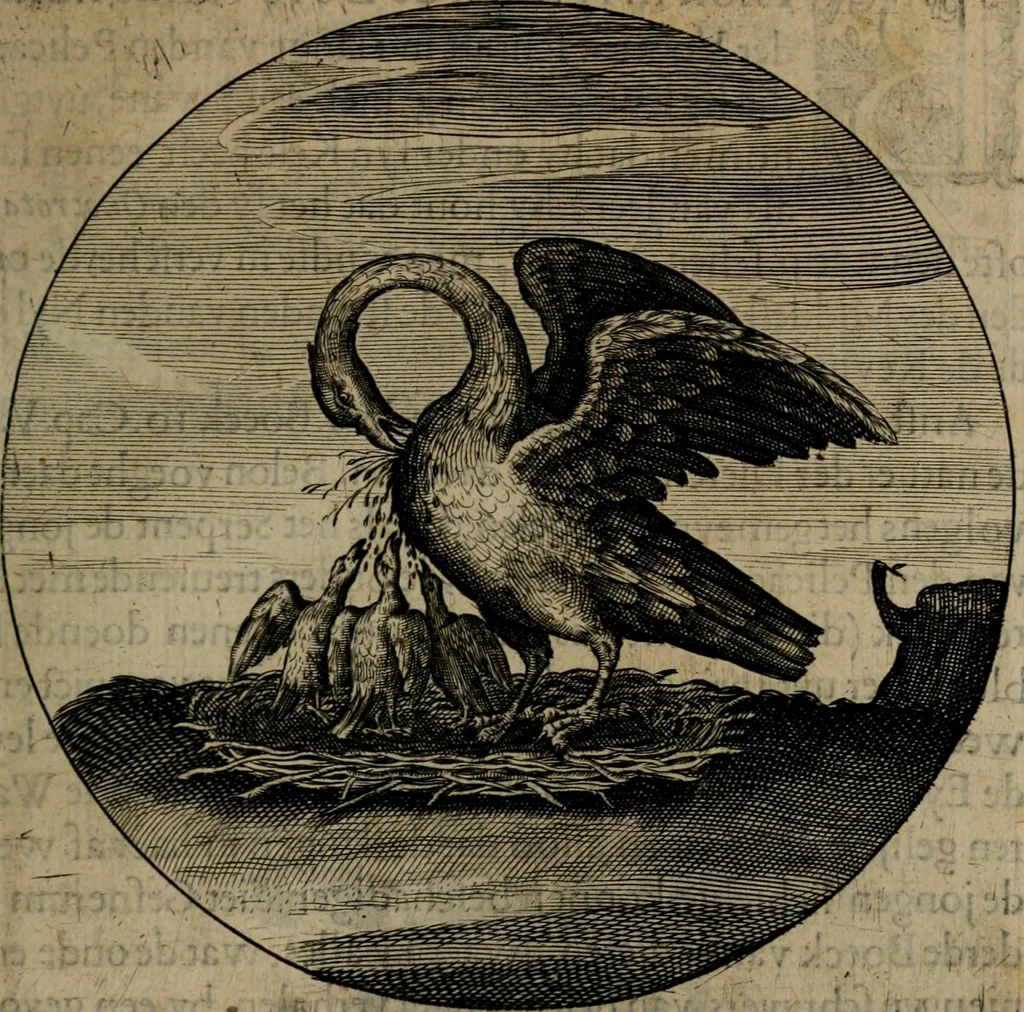 An illustration from Emblemata, Emblemes chrestienes, et morales. Sinne-beelden streckende tot Christelicke bedenckinghe ende leere der zedicheyt, 1625, leaf 108