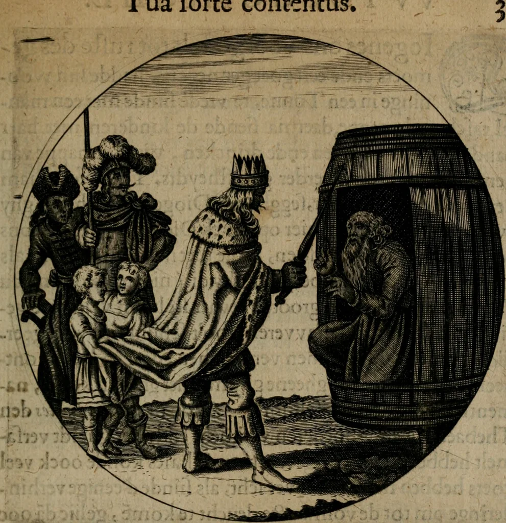 An illustration from Emblemata, Emblemes chrestienes, et morales. Sinne-beelden streckende tot Christelicke bedenckinghe ende leere der zedicheyt, 1625, leaf 132