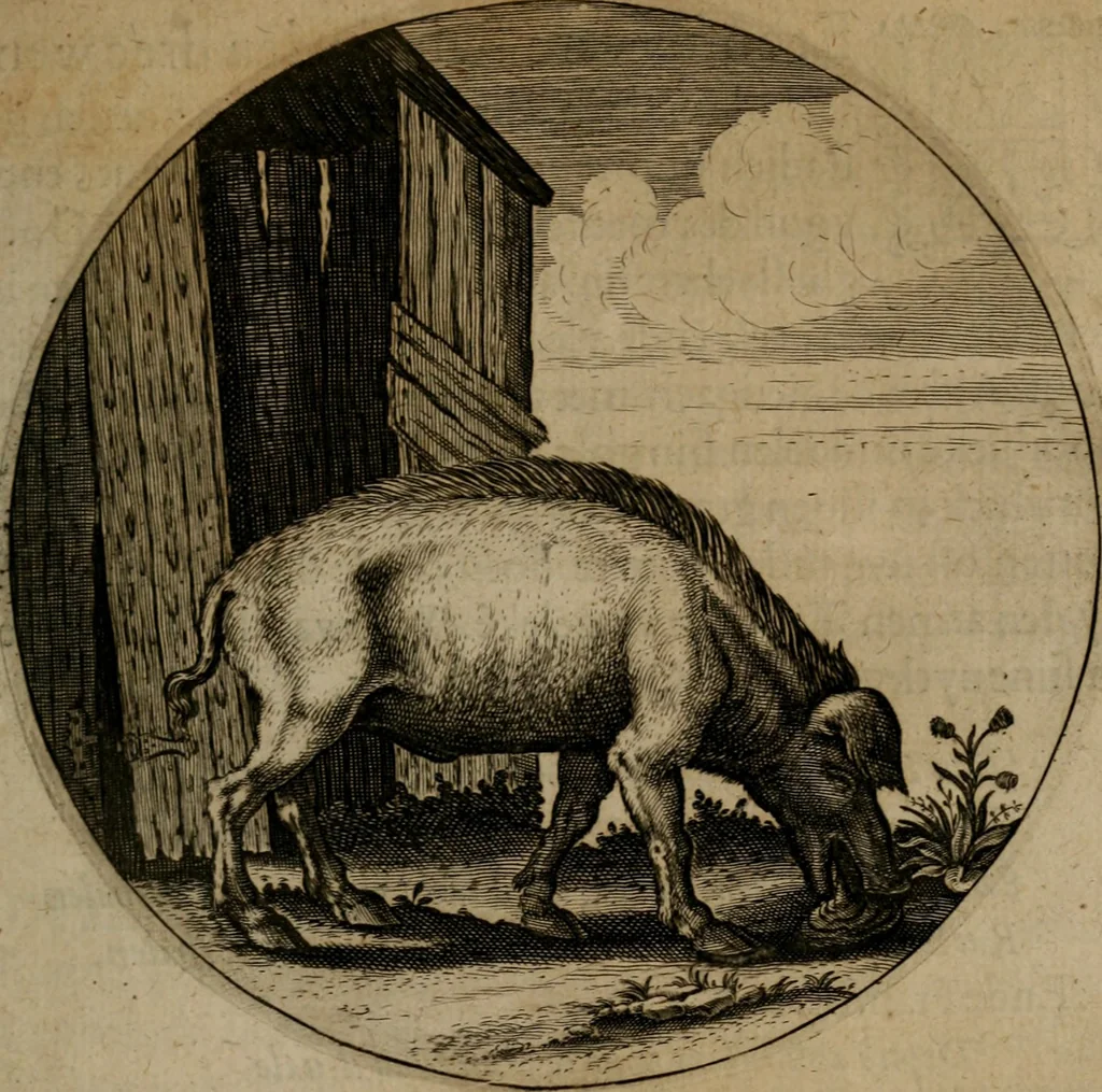 An illustration from Emblemata, Emblemes chrestienes, et morales. Sinne-beelden streckende tot Christelicke bedenckinghe ende leere der zedicheyt, 1625, leaf 136