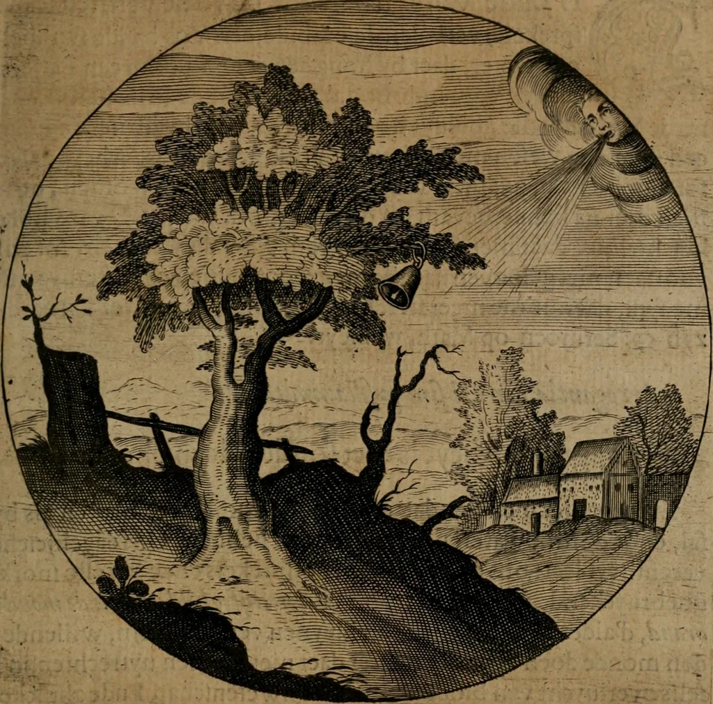 An illustration from Emblemata, Emblemes chrestienes, et morales. Sinne-beelden streckende tot Christelicke bedenckinghe ende leere der zedicheyt, 1625, leaf 156