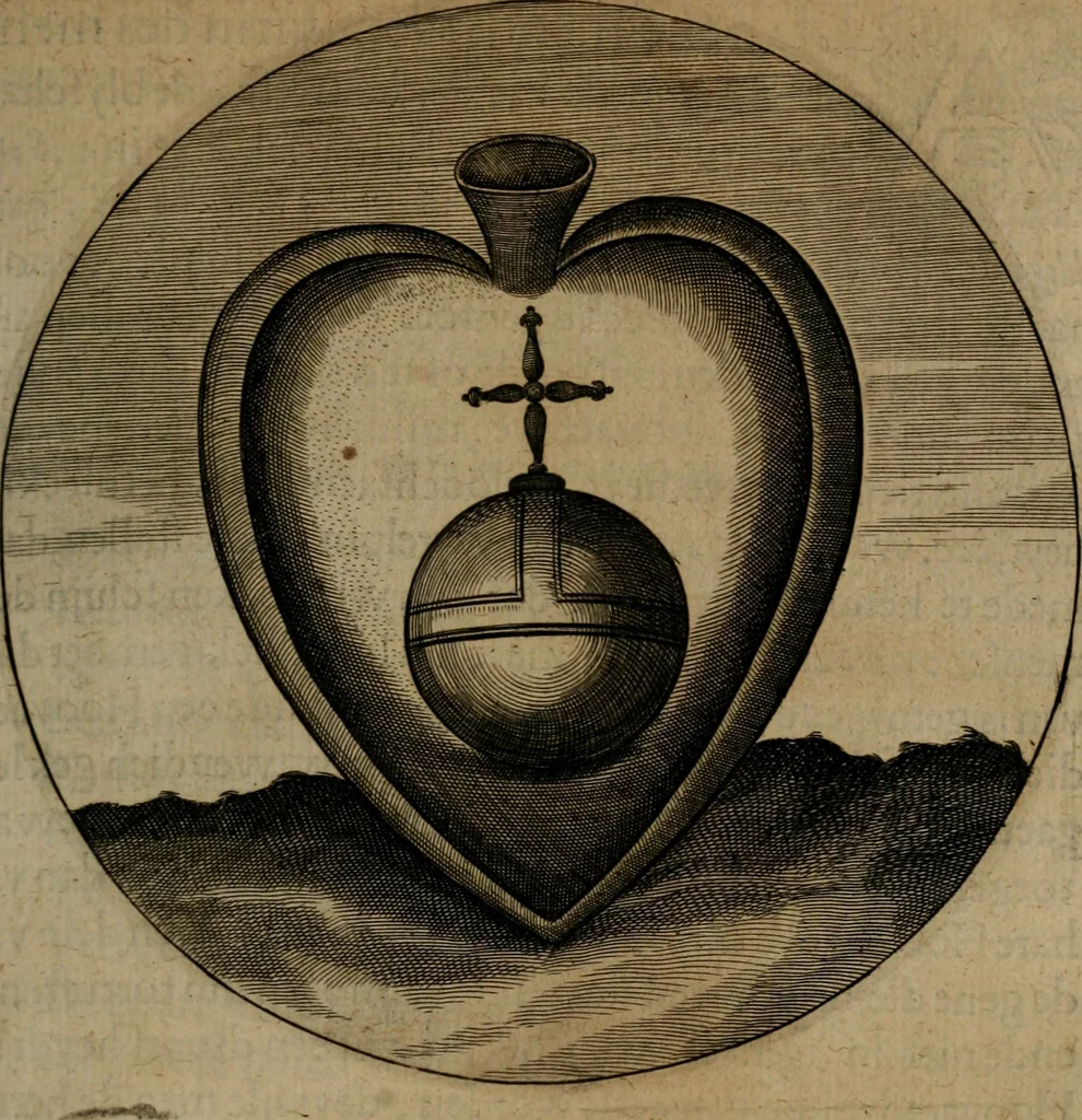 An illustration from Emblemata, Emblemes chrestienes, et morales. Sinne-beelden streckende tot Christelicke bedenckinghe ende leere der zedicheyt, 1625, leaf 184