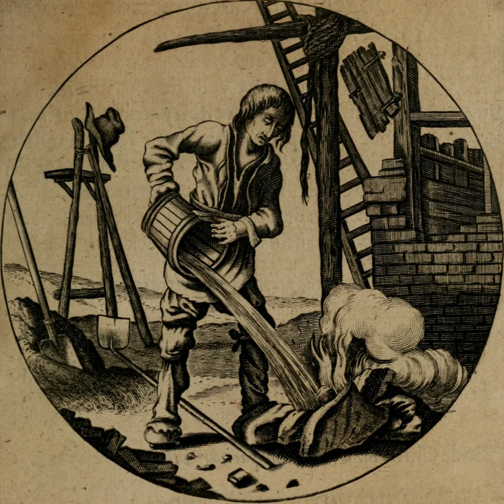 An illustration from Emblemata, Emblemes chrestienes, et morales. Sinne-beelden streckende tot Christelicke bedenckinghe ende leere der zedicheyt, 1625, leaf 64