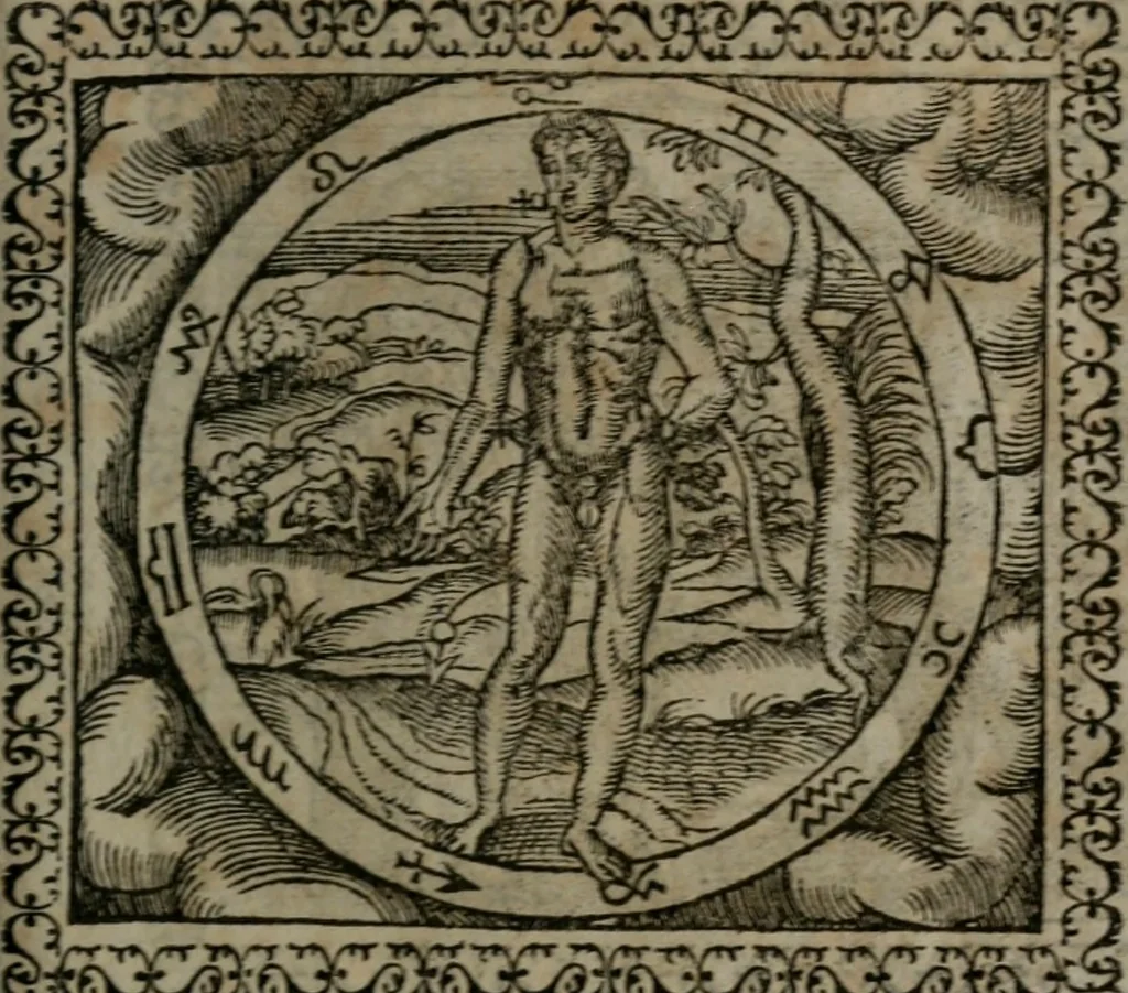 An illustration from Emblemata : et aliquot nummi antiqui operis, 1566, leaf 106