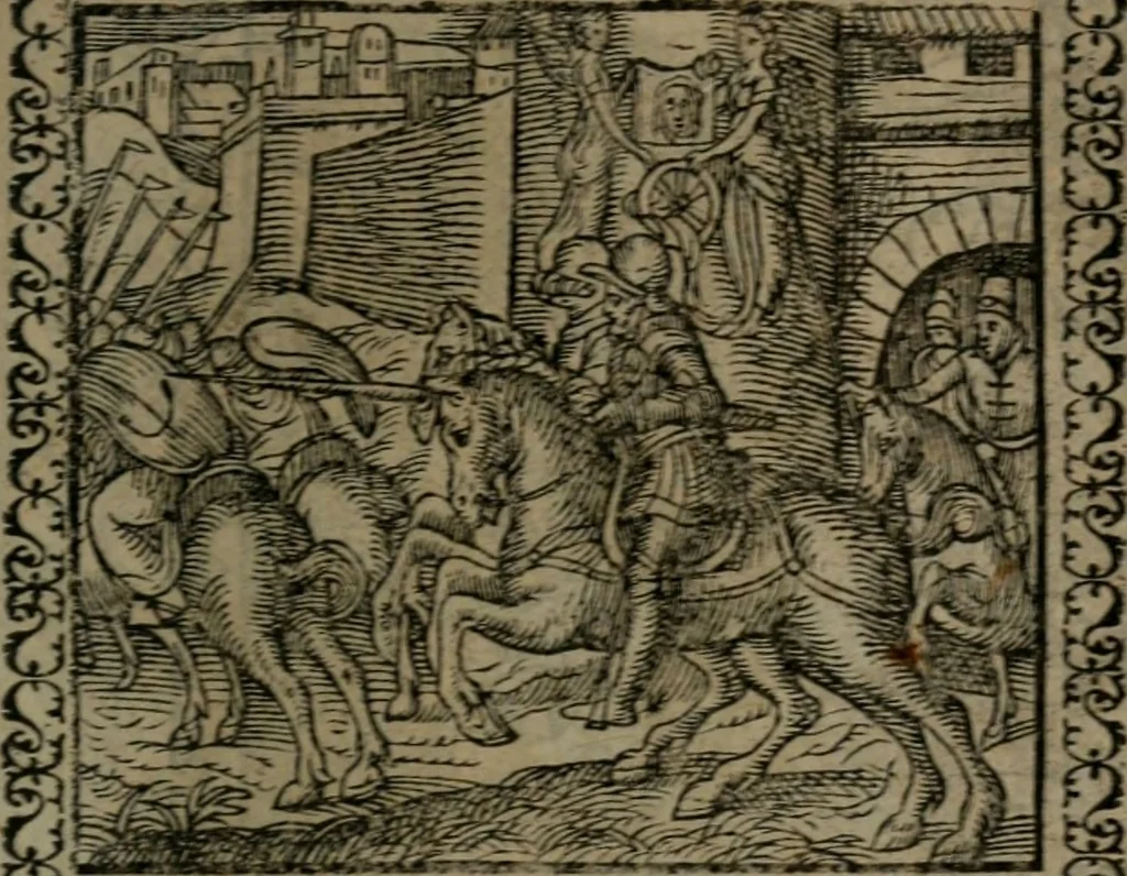 An illustration from Emblemata : et aliquot nummi antiqui operis, 1566, leaf 150