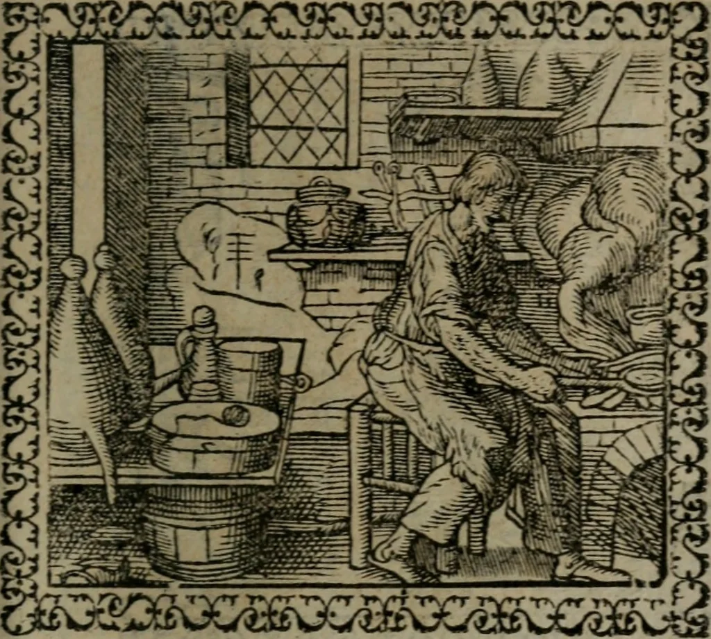 An illustration from Emblemata : et aliquot nummi antiqui operis, 1566, leaf 164