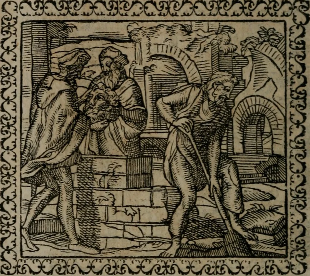 An illustration from Emblemata : et aliquot nummi antiqui operis, 1566, leaf 169